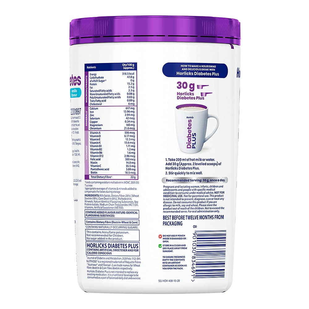 Horlicks Diabetes Plus Vanilla 400 g Jar